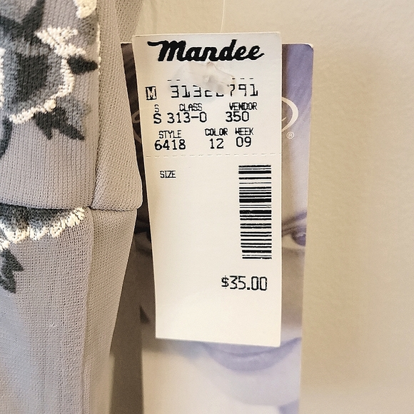 NWT Light Gray Floral Embroidered Overlay Sun Dress with Cap Sleeves sundress - Picture 7 of 8